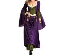 Robe Sorciere Femme, Robe De Cosplay MéDiéVale Et Costume De Cour éLéGant pour FêTes d'halloween Spectacles sur ScèNe Et éVéNements à ThèMe De Jeu De RôLe Classique