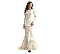 Robe Squelette Femme - Tissu Floral Polyester Imprimé Os 3D Coût Cosplay | Costume d'Halloween à manches longues en velours pour femme - Robe squelette 3D pour cosplay, carnaval, théâtre, fête