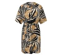 Robe structurÃ©e en jersey avec ceinture et patte de boutonnage col rond coupe ample dorÃ© olive femme s.Oliver Marron 48