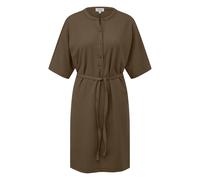 Robe structurée en jersey avec ceinture et patte de boutonnage col rond coupe ample femme s.Oliver Marron 38