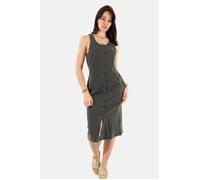 Robe mi-longue boutonnée en jersey femme Superdry Vintage Noir XS