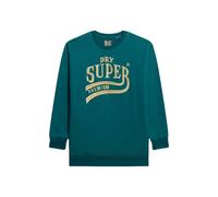 Robe sweat Ã logo mÃ©tallisÃ© femme Superdry Luxe Vert S/M
