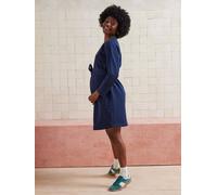 Robe sweat courte de grossesse en molleton marine 34/36