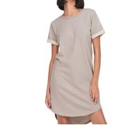 Robe sweat - JDY - IVY - Beige - Manches courtes - Intérieur molleton léger S
