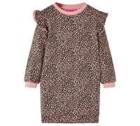vidaXL Robe Sweatshirt pour Enfants Vêtement Filles Imprimé Léopard Rose Moyen 104