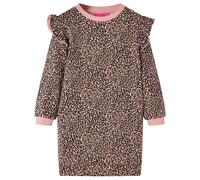 vidaXL Robe Sweatshirt pour Enfants Vêtement Filles Imprimé Léopard Rose Moyen 116