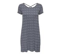 Robe t-Shirt décontractée pour Femmes Mini Basique à Manches Courtes avec Dos décolleté lacé ONLBERA, Couleurs:Bleu-foncé, Taille:M