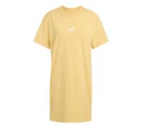 adidas Damen Essentials 3-Stripes Tee Dress, Semi Ice Tangerine/White, S
