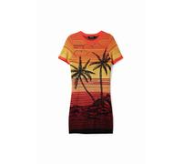 Robe t-shirt femme Desigual Bipalmeri Orange XL