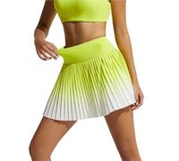 Robe Tennis Femme Mini-Jupe de Golf Taille Haute for Femme, Jupe plissée de Sport, de Course à Pied, de Tennis, décontractée, été(Yellow,S)