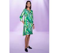 Robe tissée qualité tissée - Rick Cardona - vert herbe-couleur ivoire imprimé VERT HERBE-COULEUR IVOIRE IMPRIMÉ 40