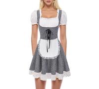 Robe traditionnelle bavaroise pour femme - Style ethnique - Pour fête de la bière bavaroise - Vivez une atmosphère authentique de festival, Noir , L