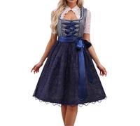 Robe traditionnelle Dirndl pour femme avec tablier, mode traditionnelle Oktoberfest, ensemble complet avec chemisiers, tablier Dirndl, tenue festive pour occasions spéciales, tailles S à 5XL