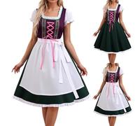Robe traditionnelle Dirndl pour femme avec tablier, mode traditionnelle Oktoberfest, ensemble complet avec chemisiers, tablier Dirndl, tenue festive pour occasions spéciales, tailles S à 5XL