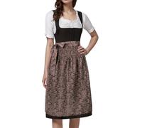 Robe Traditionnelle Dirndl Tenue Oktoberfest Costume Bavaroise Femme Grande Taille Fond de Robe Servante Coachella Outfit Deguisement Adulte Moyen Age Alsacienne