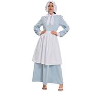 Robe Traditionnelle Femme avec Tablier Dirndl, Dirndl Femme midi Robe Oktoberfest, Tenue élégante médiévale Jeu de rôle Ferme fête de la bière Lolita servante Carnaval Occasions spéciales
