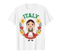 Robe Traditionnelle Italienne pour Fille Motif Fleurs T-Shirt