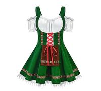 Robe Traditionnelle pour Femme - Costume Bavarois Femme Dirndl Ensemble 3 pièces Grandes Tailles Tenue Bavaroise Femme Festival Costume Tyrolien Femme Robe 3 pièces, Chemisier, Tablier