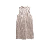 Robe trapÃšze courte sans manches Ã sequins femme Superdry Beige M