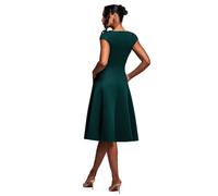 Robe trapÃšze en V decolletÃ© femme Goddiva Vert 40