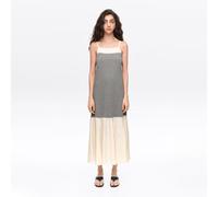 Robe trapèze bicolore grise chinée S