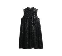 Superdry Robe trapèze A-line courte sans manches à sequins Noir 2XS Femme