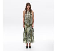 Robe trapèze patchwork Snake verte S