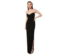 Trendyol Robe de soirée et de Bal Moulante Longue, Noir, 66 Femme