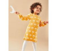 Robe tricot flocons, jaune/écru 2Y