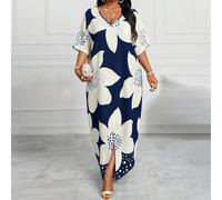 Robe tunique droite à col V noire tissée, style bohème élégant et décontracté, longue, grande taille, pour printemps et été, robe caftan, robe de Pâques, tenue de printemps pour femme, tenue de vacanc