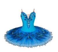Robe Tutu de Danse Classique pour Fille Style Plateau/Galette | Jupe tutu brodée de sequins - Tenue de danse / Robe de compétition