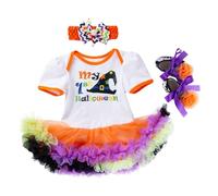 Robe Tutu d'halloween pour bébé Fille Robe à Manches Longues en Forme de Citrouille pour Enfant Bambine 2025 Jupes en Dentelle Noel Halloween