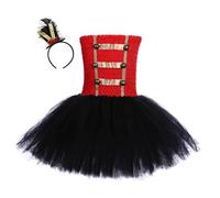 Robe tutu pailletée pour filles - Costume de maître des anneaux de cirque avec bandeau - Vêtements de vacances pour fête à thème - Tutu avec bandeau