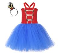Robe tutu pailletée pour filles - Costume de maître des anneaux de cirque avec bandeau - Vêtements de vacances pour fête à thème - Tutu avec bandeau