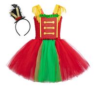 Robe tutu pailletée pour filles - Costume de maître des anneaux de cirque avec bandeau - Vêtements de vacances pour fête à thème - Tutu avec bandeau