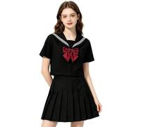 Robe uniforme de pour filles,Vêtements de jupe plissée confortable - Robe de uniforme d'écolière japonaise,Pour les représentations théâtrales Cosplay Événements Réunions et Fêtes
