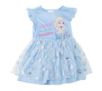 Robe Unique en Jersey pour Fille Motif La Reine des Neiges pour Un Usage Quotidien, Bleu, 4 Ans