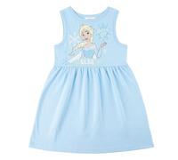 Robe Unique en Jersey pour Fille Motif La Reine des Neiges pour Un Usage Quotidien, Bleu Clair, 4 Ans