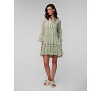 Robe Verte Pour Femmes Juliet Dunn Mosaic Flared Sleeve Jd7053-sage