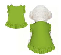 Robe verte printanière pour chien - Vêtement mignon pour chien - Vêtement d'été - Jupe pour petits chiots et chats