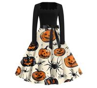 Robe Victorienne Diablesse Deguisement Sorciere Femme Halloween Sexy Ghostface Déguisement Nonne Halloween Nonne Citrouille Diable Faucheuse Sorcier Accessoire Pirate Zombie Gothique Femme S