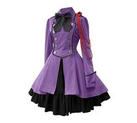 Robe Victorienne Femme Grande Taille, Robe de Princesse Longue Style Rétro pour Femme Robe de Bal Élégante Costume Cosplay Inspiré de la Cour Manches Trompette