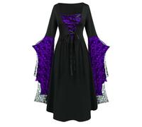 Robe Victorienne Femme Grandes Tailles Robe De Bal Manches Longues Vintage Médiévale Costume Carnaval Steampunk Gothique Baroque Robes Victorienne Tenue De Soirée Carnaval Halloween Fête