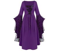 Robe Victorienne Femme Grandes Tailles Robe De Bal Manches Longues Vintage Médiévale Costume Carnaval Steampunk Gothique Baroque Robes Victorienne Tenue De Soirée Carnaval Halloween Fête