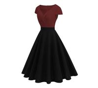 Robe Vintage Années 50 Femme Retro Glamour Pin-Up Chic Et Elegante Robes Au Genou Polka Dot Année 50s Swing Décontractée Dress De Audrey Hepburn Bal Retour Soirée Soirée