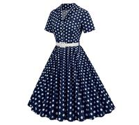 Robe Vintage Années 50 Femme Retro Rockabilly Pin Up Chic Et Elegante Robes Au Genou Dos Nu Année 50s Swing Décontractée Dress De Retour Soirée Mariage Cérémonie Audrey Hepburn