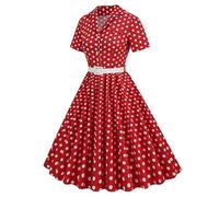 Robe Vintage Années 50 Femme Retro Rockabilly Pin Up Chic Et Elegante Robes Au Genou Dos Nu Année 50s Swing Décontractée Dress De Retour Soirée Mariage Cérémonie Audrey Hepburn