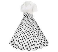 Robe Vintage Années 50 Femme Retro Rockabilly Pin Up Chic Et Elegante Robes Au Genou Dos Nu Année 50s Swing Décontractée Dress De Retour Soirée Mariage Cérémonie Audrey Hepburn
