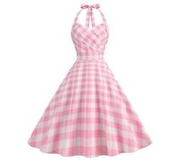 Robe Vintage Années 50 Femme Retro Rockabilly Pin Up Élégante Robes sans Manche Dos Nu Décolleté en Cœur Polka Dot Trapèze Mariage Soirée Cocktail Fête Cérémonie Décontractée au Genou Midi S-XXL