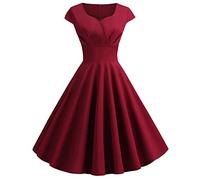 Robe Vintage Années 50 Pin Up Swing Elégantes RéTro AnnéE 50s Pin-Up Rockabilly Swing à Pois sans Manche Robe De Cocktail FêTe CéRéMonie Soirée